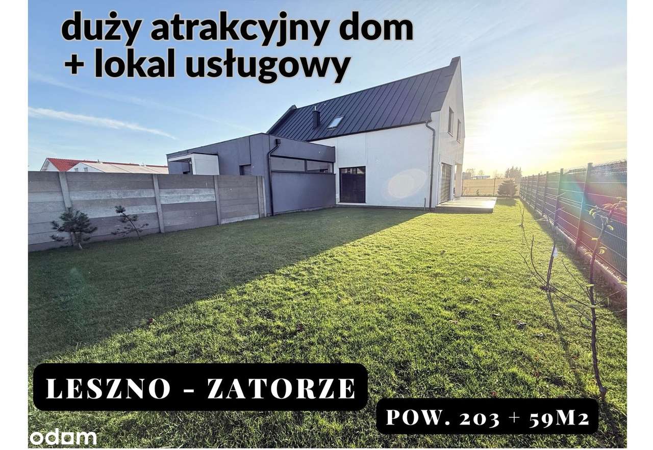 dom z dużym garażem  + lokal usługowy - pow. 262m2 -- Leszno - Zatorze - Pełny obrazek: 1/19