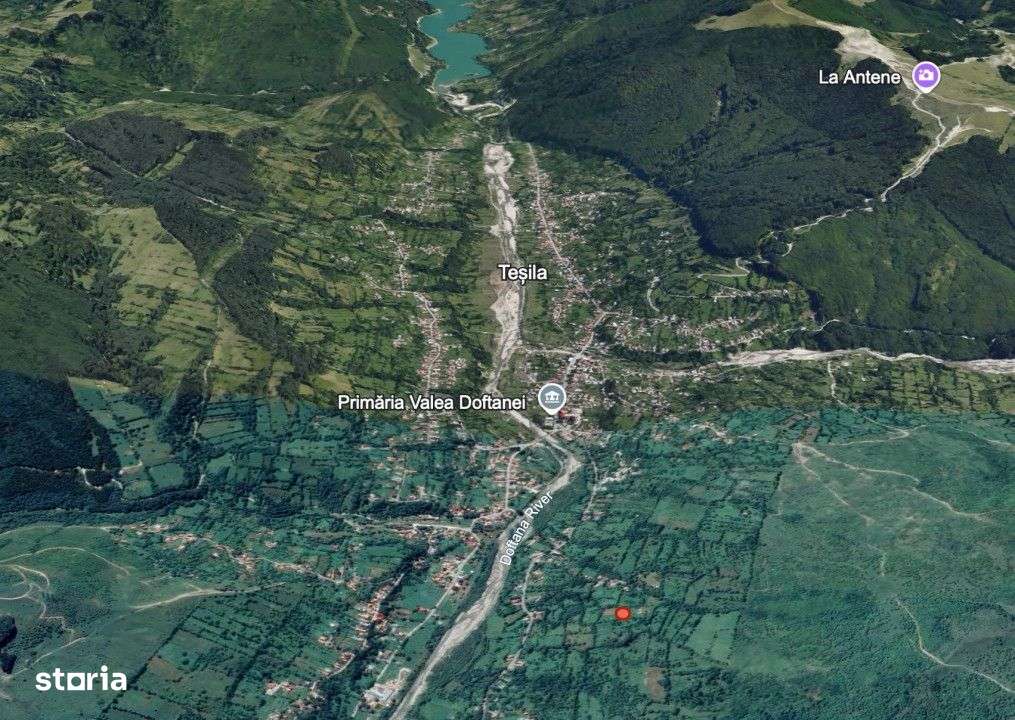 Teren retras panoramic Valea Doftanei 1350 mp panta lina, cu utilitati-13