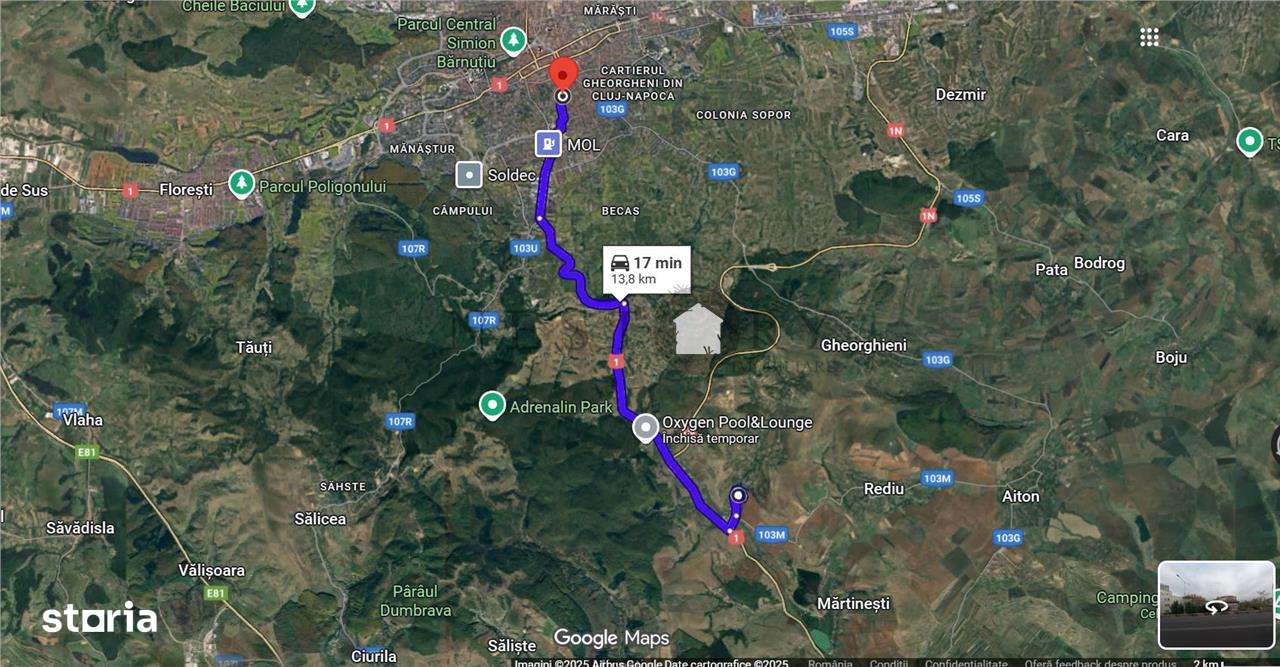 Teren intravilan, 1366mp, 130 m sta?ie, 14 km Cluj, Valcele, Feleacu - Imagine principală: 4/6