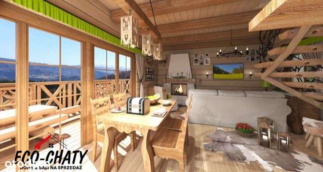 Nowy Dom z drewna widokowa działka Kraków Skawina-8