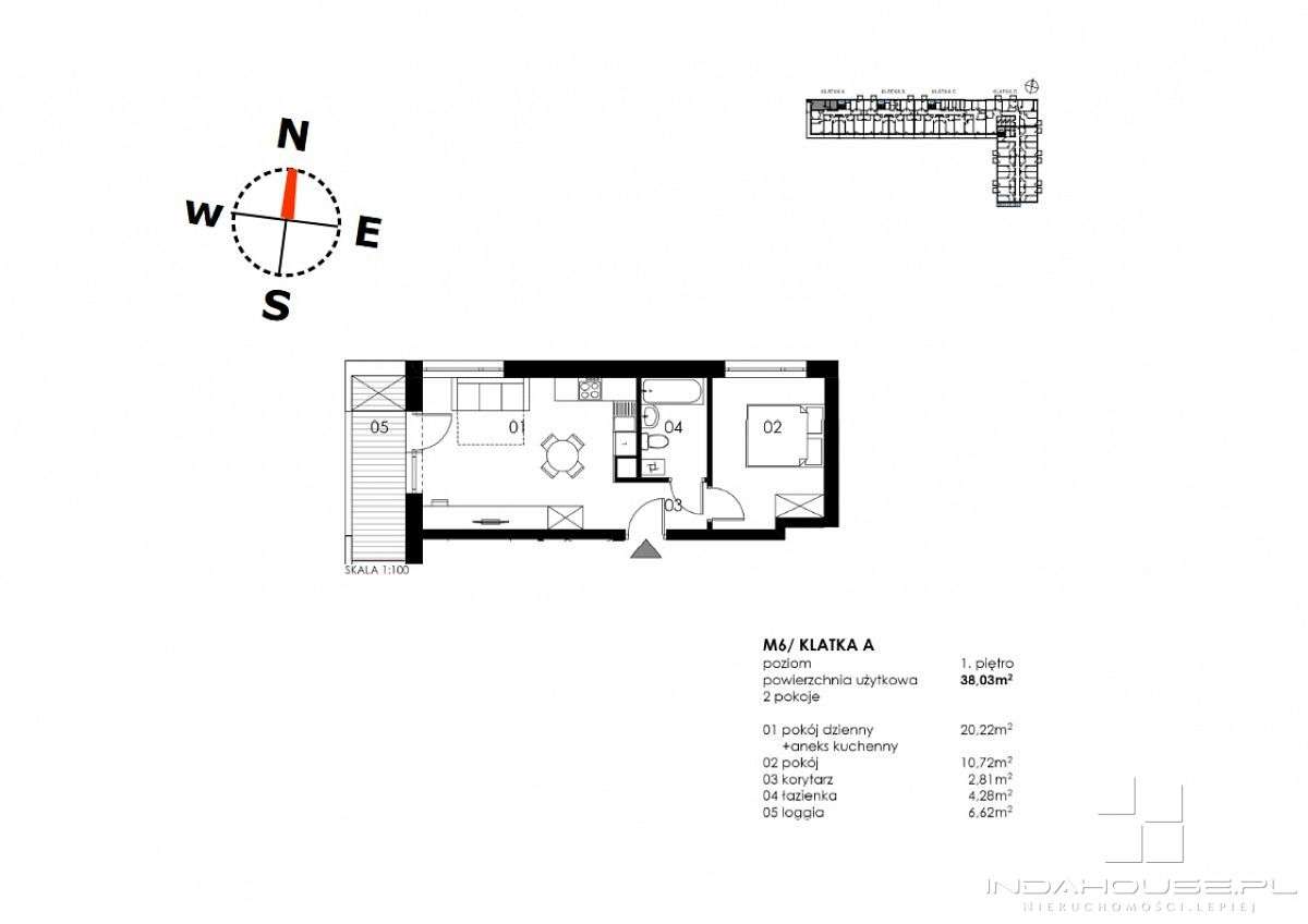 Cesja. Nowe mieszkanie. I p. 2 pokoje, loggia, win-6