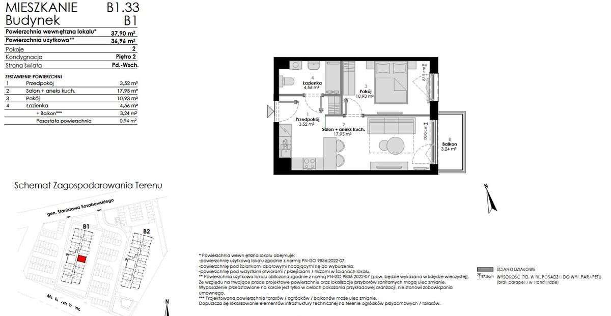 Starogard Gdański| 2-pokojowe mieszkanie 36,96 m2-2