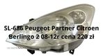 Peugeot 206 99r -Lampa Przód Lewa 9640559580 / Peugeot Partner Citroen Berlingo 2 08-12r Lewa 9682829380 - 3