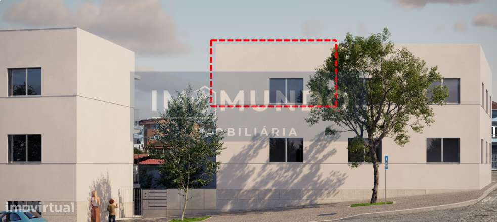 T2 Novo com Vista para Jardim Privado - Condomínio Fechado no Porto-1