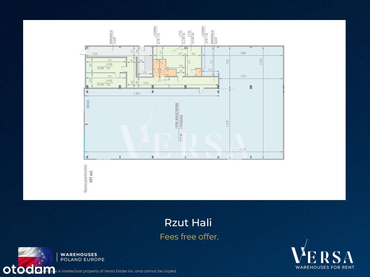 Magazyn 691 mkw z biurem - 0% Prowizji - Pełny obrazek: 3/12