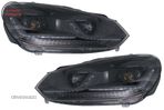 Faruri LED VW Golf 6 VI (2008-2013) Facelift G7.5 Design Negru Semnalizare Secvent- livrare gratuita - 14