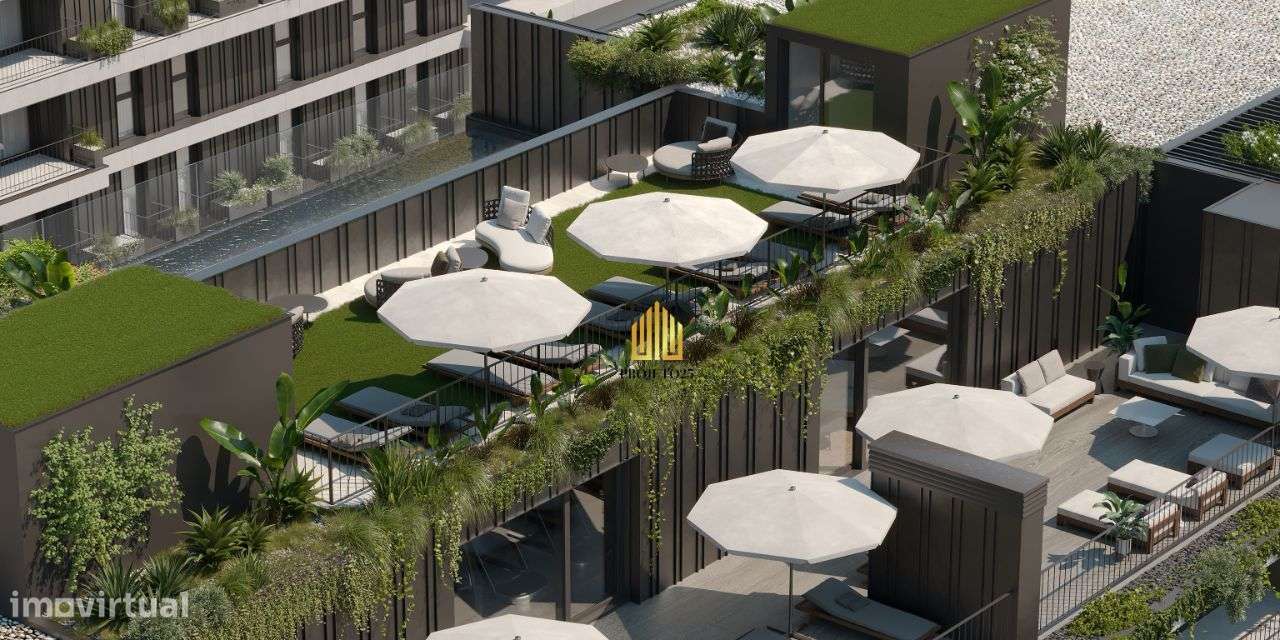 T1+1 com Terraço NOVO com Piscina em Condomínio Reservado com Jardins - Grande imagem: 4/21