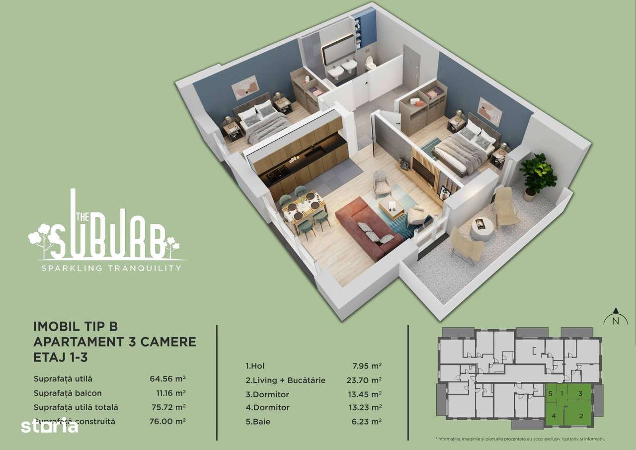 Apartament 3 camere The Suburb Buftea-11