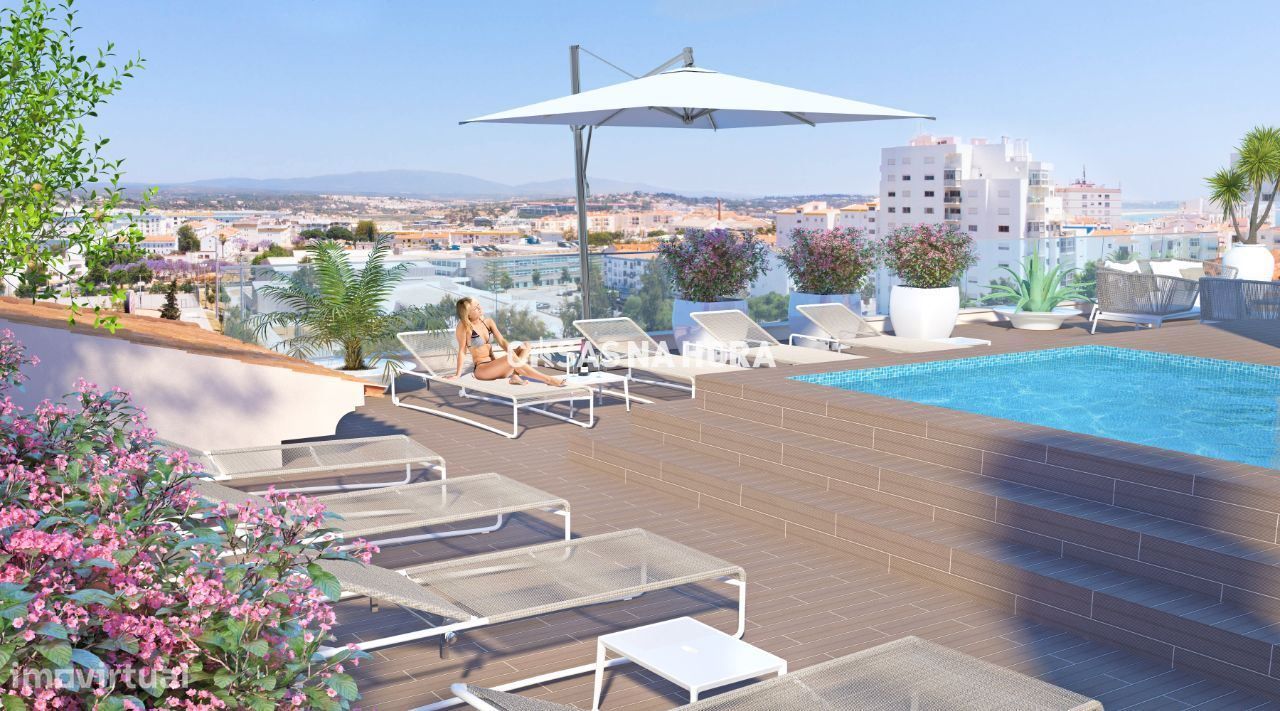 Centro de Lagos - Novos T3  amplos terraços e vistas com piscina