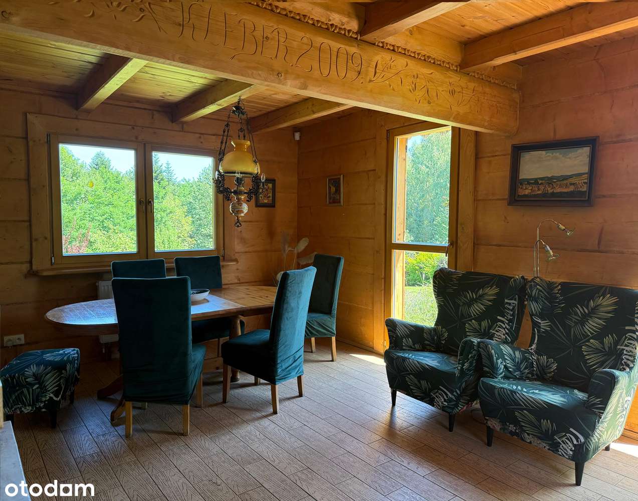 Dom z bali | Piękna działka 30a | Wola Wieruszycka gm. Łapanów-11