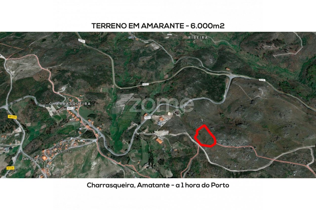 Terreno Rústico com 6.000 m2 em Charrasqueira, Amarante - 1h do Porto