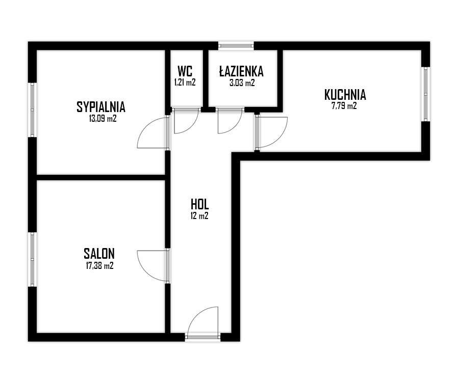 Duże dwupokojowe mieszkanie w ustronnym miejscu!-1