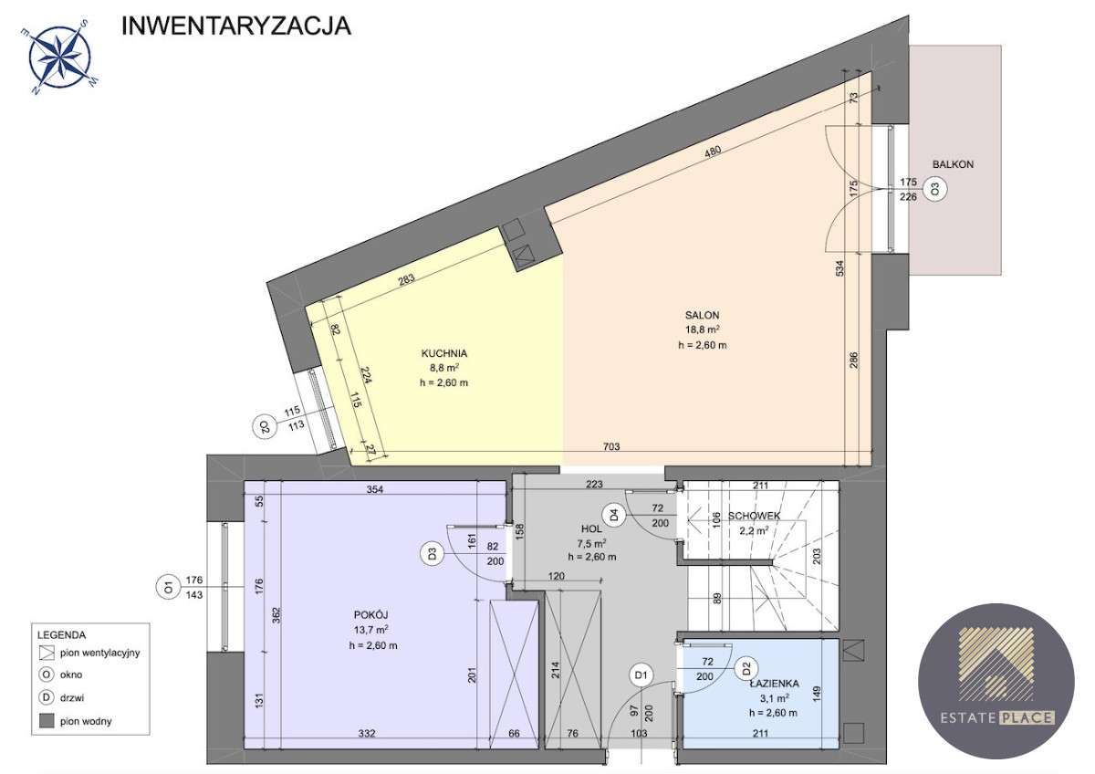 Ciche 5-pok, dwupoziomowe, 5 min Pkp-14
