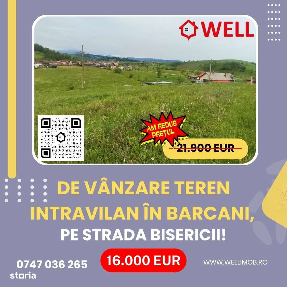 De vânzare teren intravilan în Barcani, pe strada Bisericii! - Imagine principală: 5/5