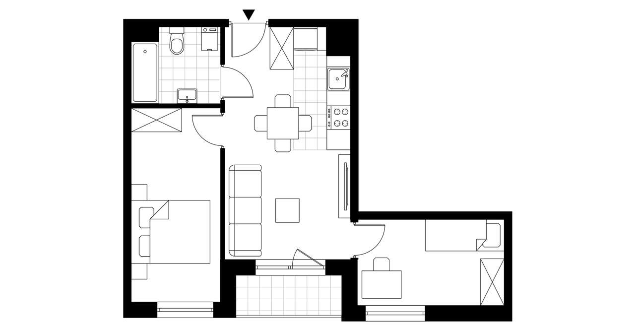 3-pokojowe mieszkanie 40 m² + balkon Bez Prowizji – pohled 4