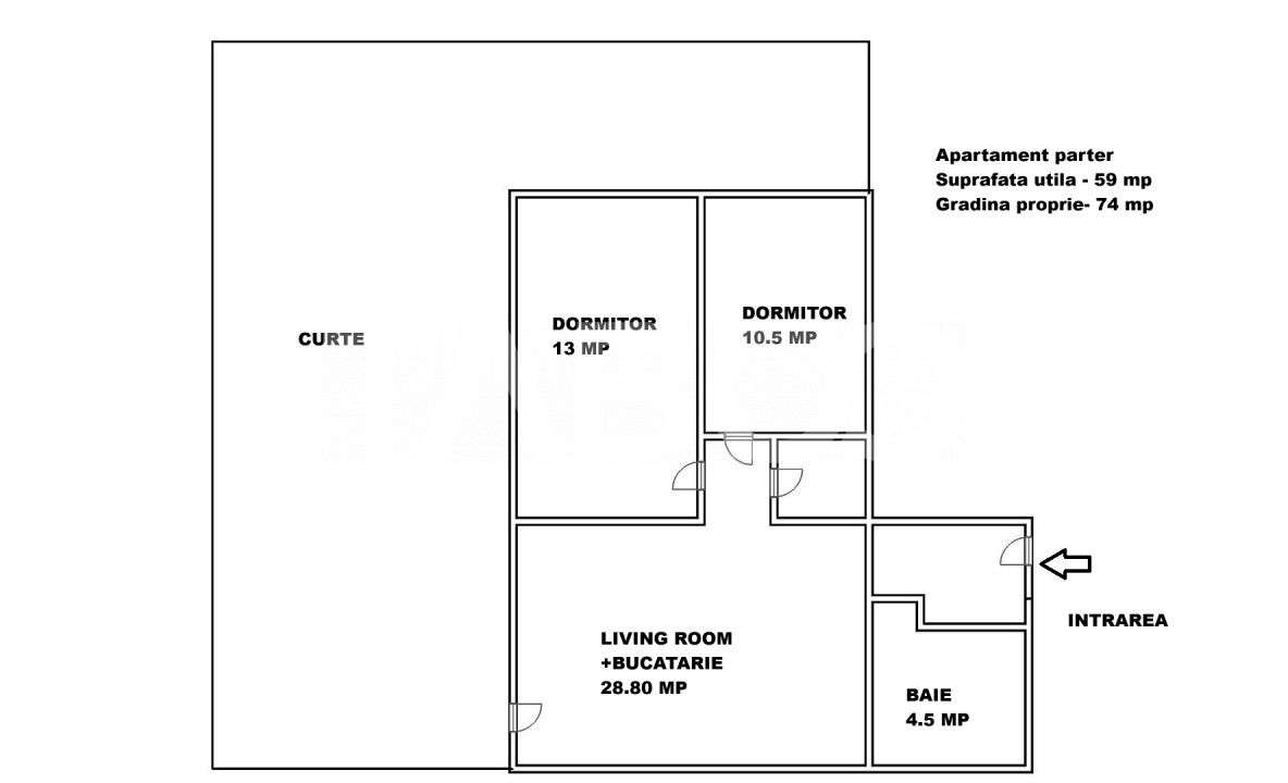 Apartament de vanzare 3 camere 2 bai gradina 74mp si parcare Selimbar - Imagine principală: 3/16