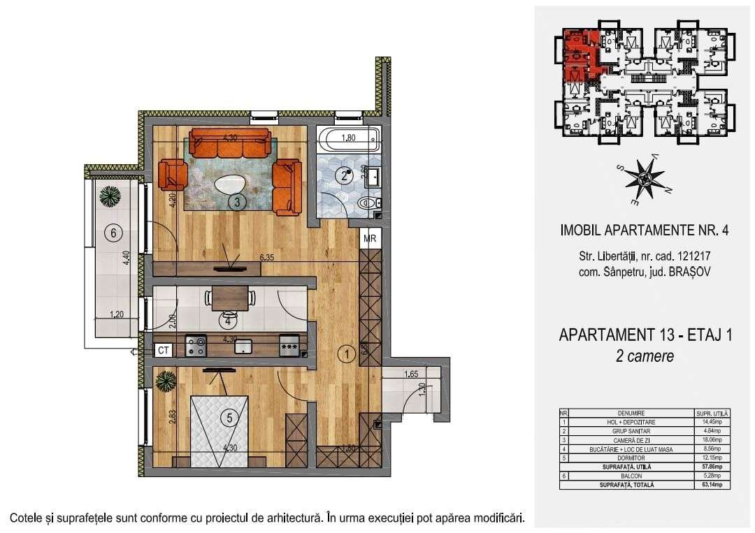 TVA redus 50% Apartament 2 camere etaj 1 Ofertă Limitată!!!-3