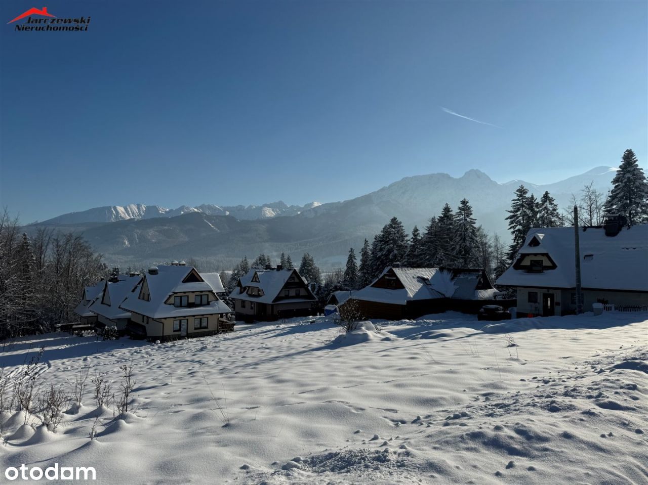 Działka inwestycyjna Zakopane-Czajki widok Giewont