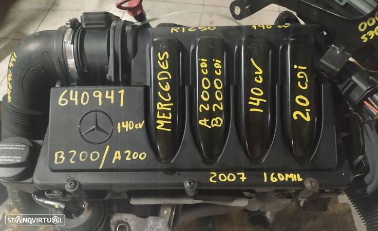 Motor Mercedes B200 A200 cdi  140cv 640941 W245 caixa automatica 722800 centralina - 10