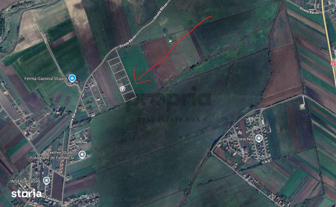 Teren intravilan de vanzare – Brasov, Stupini, Str. Barsei nr. 90 - Imagine principală: 5/5