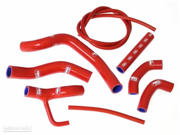 kit tubos radiador samco ducati multistrada vermelho - 1
