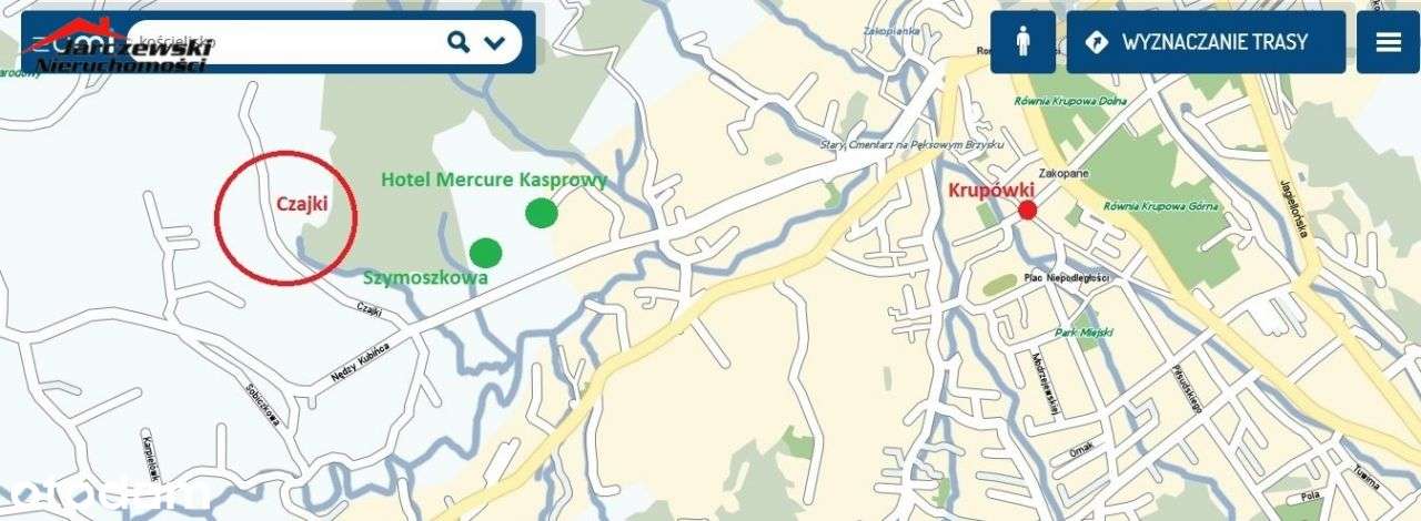 Działka inwestycyjna Zakopane-Czajki widok Giewont - Pełny obrazek: 5/5