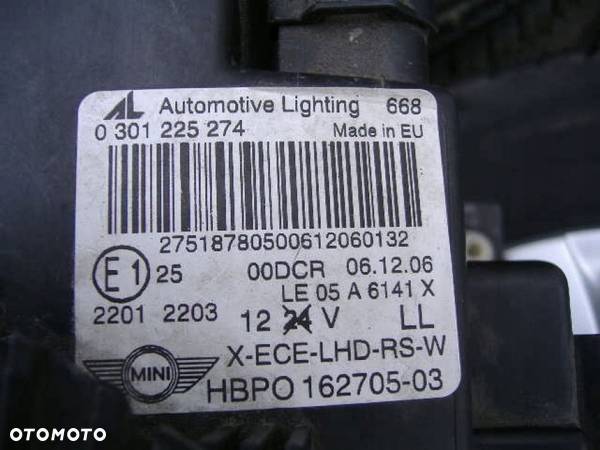 MINI COOPER ONE S LAMPA lewa prawa xenon bixenon - 9