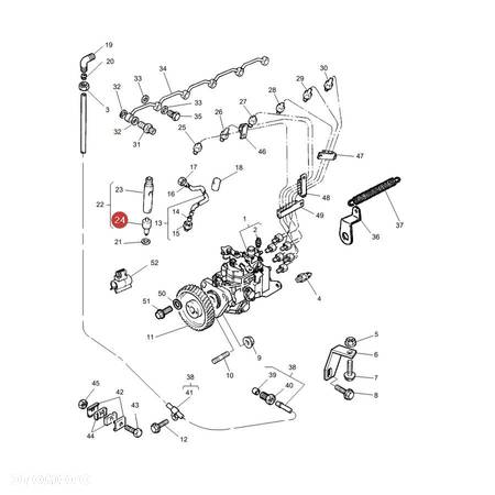 Końcówka wtryskiwacza Massey Ferguson 4222256M1 Delphi - 4