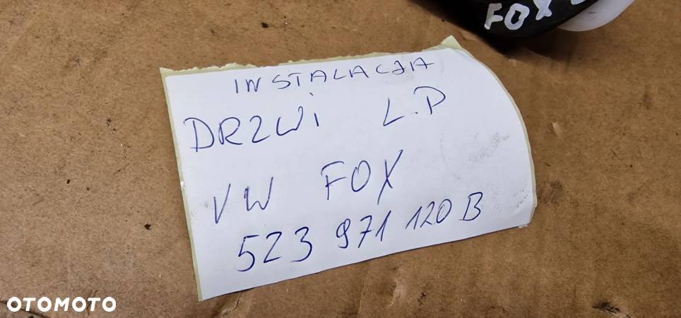 Wiązka instalacja drzwi lewy przód VW Fox 5Z3971120B - 10