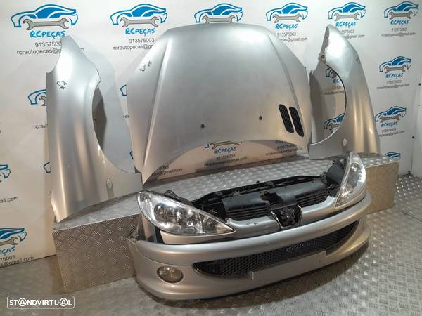 FRENTE COMPLETA PEUGEOT 206 2A 2C FASE 2 CAPOT PARACHOQUES GUARDA-LAMAS OTICAS RADIADOR VENTILADOR REFORÇO - 3