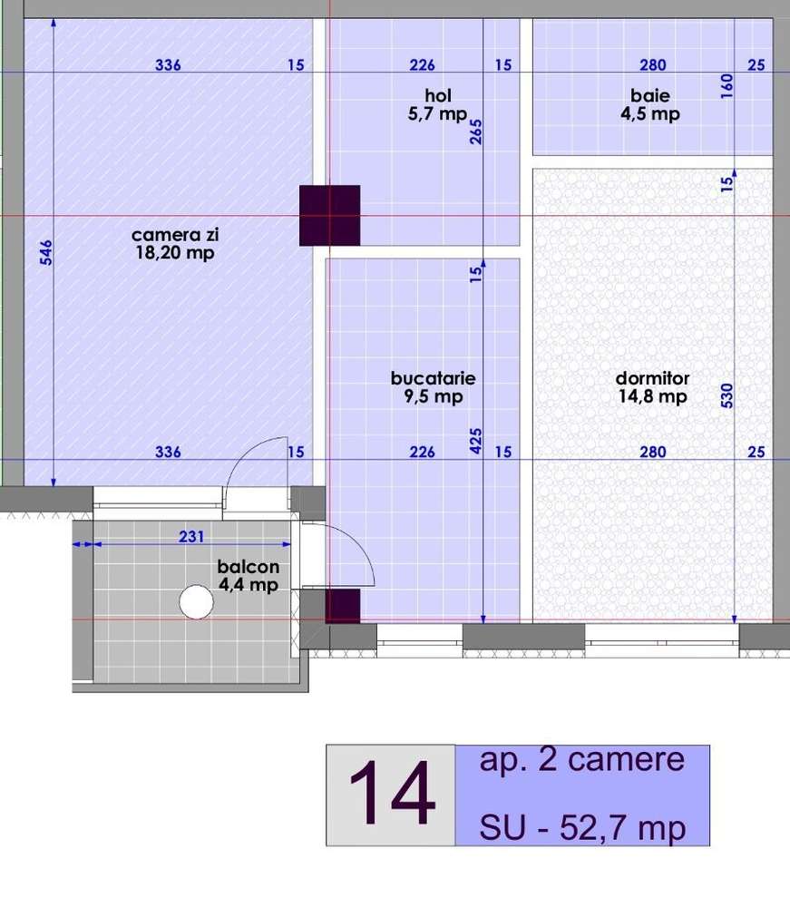 Apartament 2 camere 57 mp, bloc NOU Nicolina, langa Lidl, PRET LANSARE - Imagine principală: 2/10