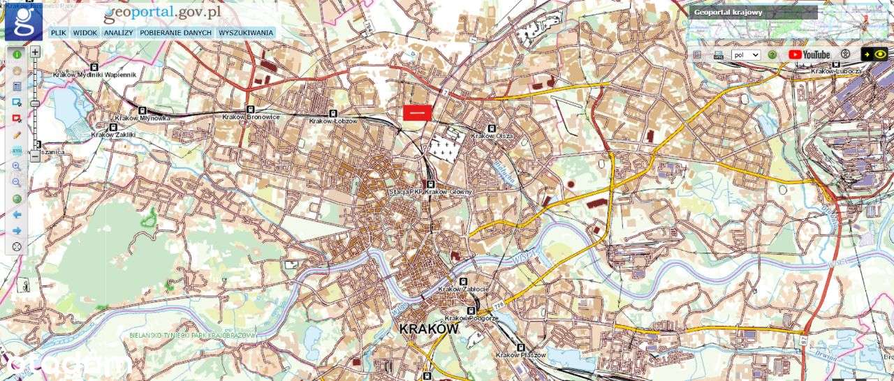 Działka Żabiniec-usługowa oraz w części rekreacyjno - sportowa. 50 ar-7