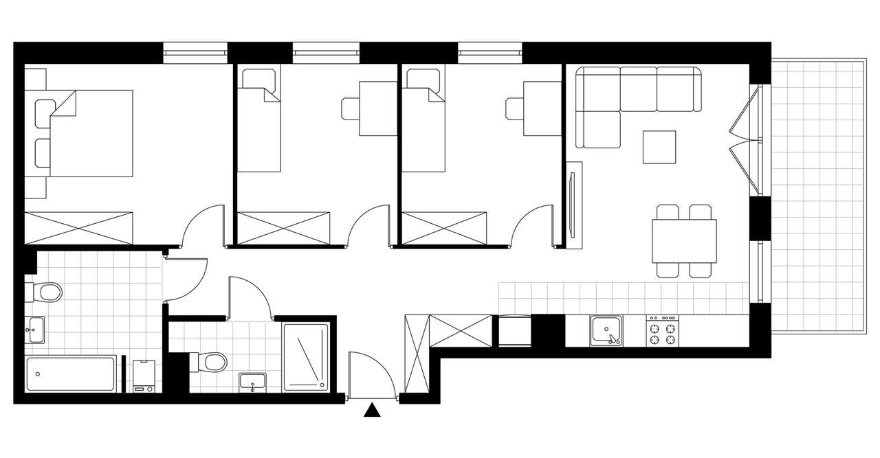 4-pokojowe mieszkanie 71m2 + balkon Bezpośrednio - Pełny obrazek: 4/9