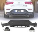 DIFUSOR TRASEIRO PARA MERCEDES CLASSE GLC X253 COUPÉ 15-19 +PONTEIRAS DE ESCAPE - 1