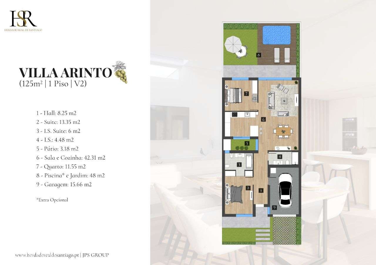 Villa Arinto | 125m2 | Herdade Real De Santiago-9