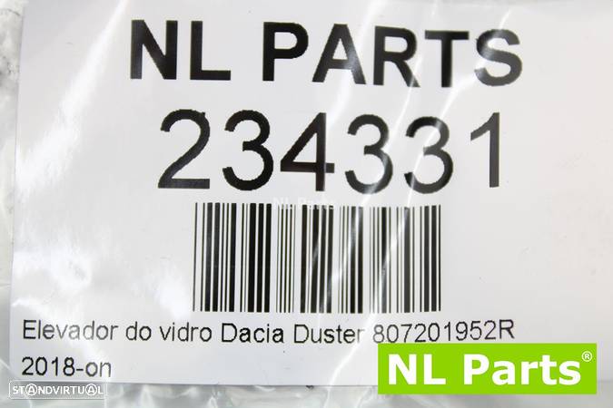 Elevador do vidro Dacia Duster 807201952R 2018-on - 5