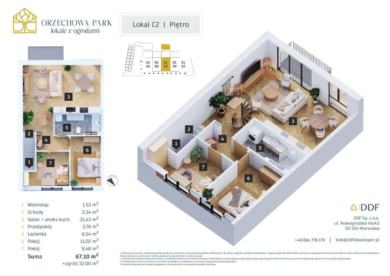 Mieszkanie, 67,10 m², Wałbrzych-4