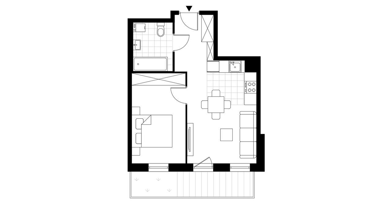 2-pokojowe mieszkanie 37m2 + ogródek Bez Prowizji - Pełny obrazek: 3/8