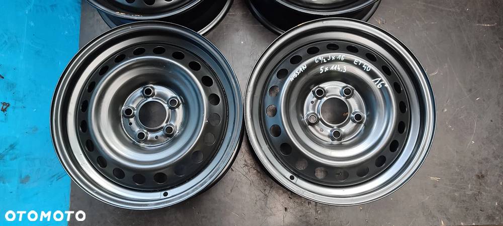 FELGI STALOWE 5x114,3 6,5Jx16'' ET40 NISSAN QASHQAI LEAF JUKE PULSAR KOMPLET - 1