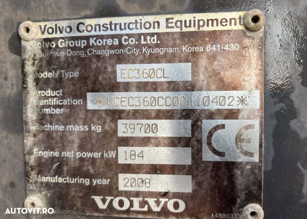 Volvo EC360CL Excavator pe Senile - 5