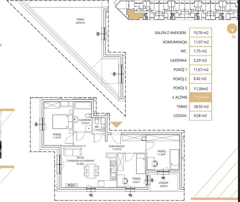 KRÓLEWSKI TARAS 29m²!  4 POKOJE, 2 ŁAZIENKI-4