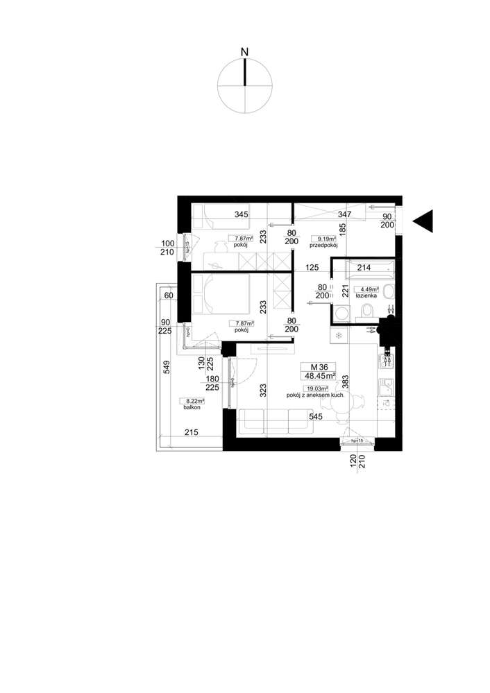 Kalaminta | mieszkanie 3-pok. | 36_ 3 - Pełny obrazek: 2/7