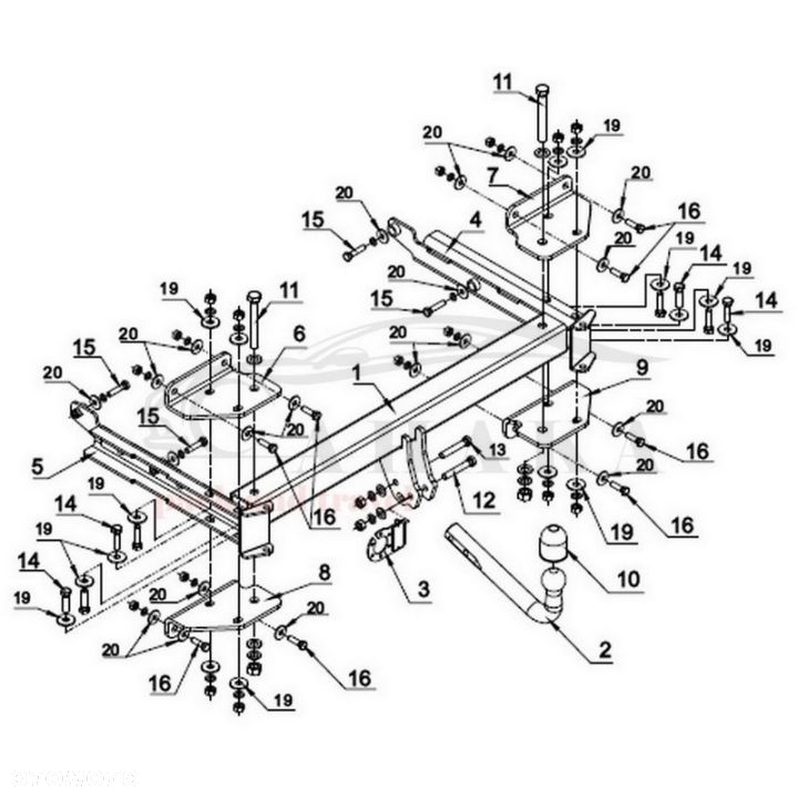 Hak Holowniczy Odkręcany Do Mb Mercedes Benz M Klasa (Ml) W164 2005-2011 - 3