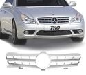 GRELHA FRONTAL SPORT AMG PARA MERCEDES CLS W219 04-10 CROMADA PRATA - 1