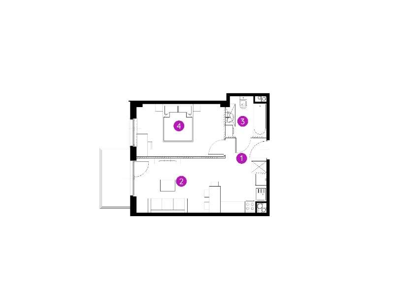 2 pokoje / 5 piętro / super widok / Parking Gratis - Pełny obrazek: 2/8
