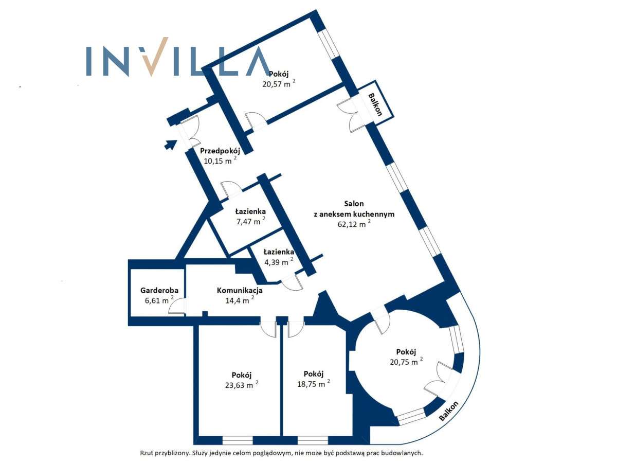 Apartament z tarasami, unikatowy okrągły pokój - Pełny obrazek: 5/12