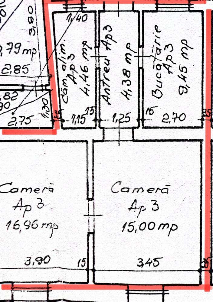 Apartament 2 camere, 50mp, curte comuna, zona Fabric - Andrei Saguna - Imagine principală: 2/12