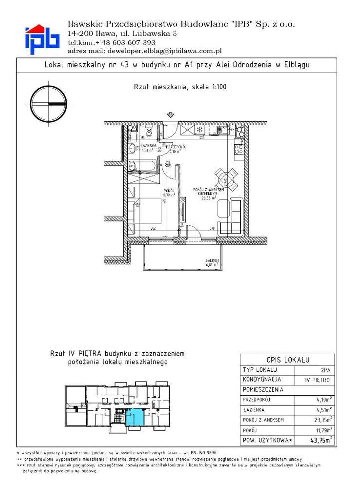 Kaskada Park | Mieszkanie 43 - Pełny obrazek: 2/7