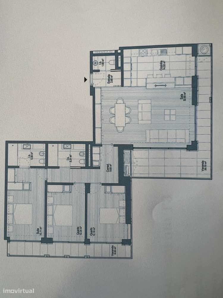 T 3 Novo V. N. Gaia  Av . República  Metro João de Deus Pronto Habitar-49