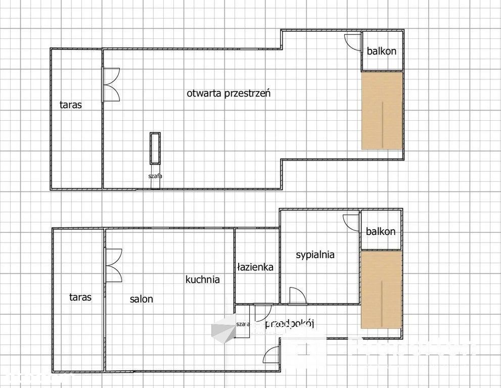 Dwupoziomowy apartament z tarasami i garażem
